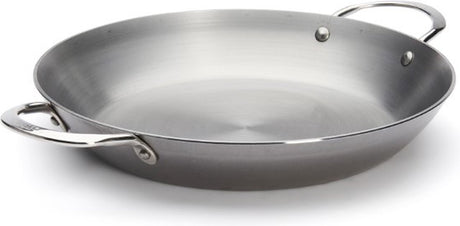 Kupujący mineralna patelnia do paelli 32 cm – patelnia do paelli ze stali węglowej – ø 32 cm – wyprodukowana we Francji