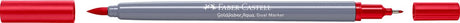 Faber-castell - duo marker akwarelowy - goldfaber - geranium red jasny 121 - pędzel 0,6mm - fc-164621