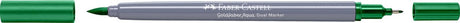 Faber-castell - podwójny marker akwarelowy - goldfaber - szmaragdowo-zielony 163 - pędzel 0,6mm - fc-164663
