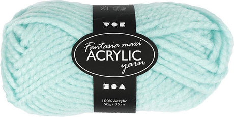 Włóczka akrylowa Creativ firmy Creotime miętowo-zielona 35 m. 50 gramów