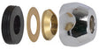 Nakrętka dociskowa Kirchhoff ms - chrom - 3 8 x 8 mmq (2x)