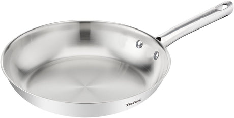 Tefal duetto on b8660434 – patelnia – 24cm – nadaje się do indukcji – chrupiący efekt pieczenia – stal nierdzewna premium – nitowane uchwyty – patelnia