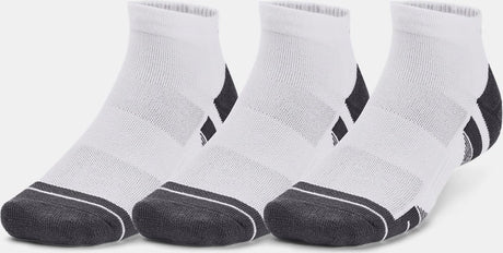 Under Armour ua Performance tech, 3 sztuki, niskie, białe skarpetki sportowe unisex – biało – kruczoszare