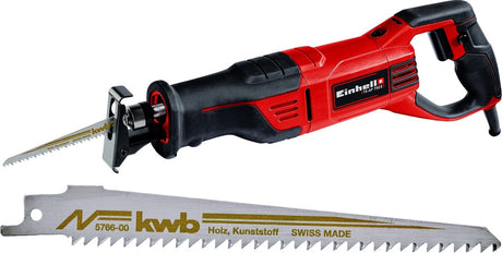Piła szablasta Einhell Te-ap 750 e - 750 w - wysokość skoku: 20 mm - prędkość bez obciążenia: 0 - 2800 t min - max. głębokość cięcia drewno metal: 115 10 mm - w zestawie. 1x brzeszczot do drewna