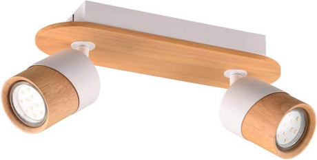 Trio aruni - punktowy - barwiony na kolor drewna z bielą - wył. 2x gu10 4,5w