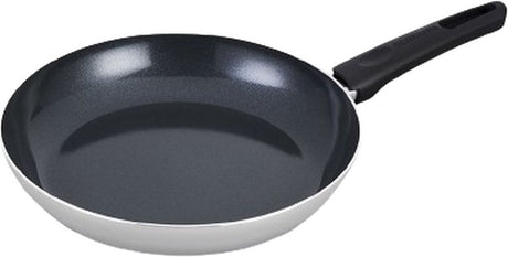 Patelnia Brabantia indu+ - ø 28cm - w 100% wolna od pfas - ceramiczna powłoka nieprzywierająca - patelnia indukcyjna - można myć w zmywarce - szara