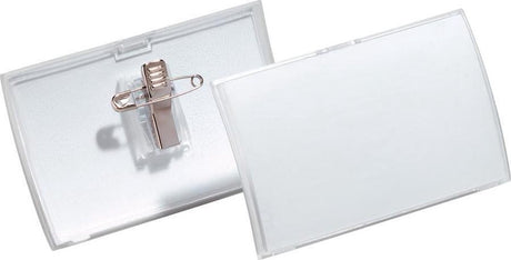 Niemarkowy sans marque Durable tabliczka znamionowa składana na zatrzask z zaciskiem kombinowanym, plastik, 25 ve, 54 x 90 mm