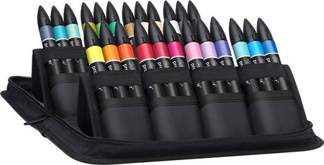 Zestaw markerów Winsor Newton 0290078 Pro, 24 sztuki – ilustracja artystyczna – markery alkoholowe z podwójną końcówką