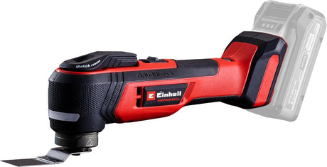 Profesjonalne narzędzie wielofunkcyjne Einhell tp-mg 18 li bl solo - power x-change - 18 v li-ion - w zestawie. 9x papier ścierny i 4 różne brzeszczoty - zał. akumulator i ładowarka