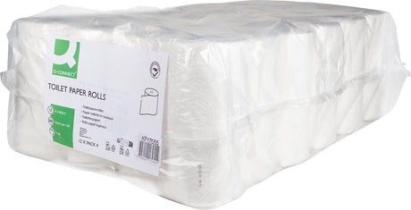 Papier toaletowy Q-connect, 2-warstwowy, 200 arkuszy, opak. 12 x 4 rolki