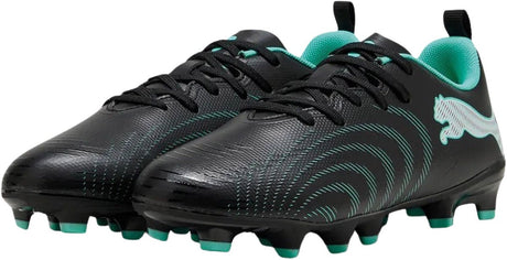 Puma future 9 play fg ag jr unisex sportschoenen - black-intense mint- white 37