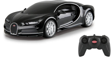 Samochód zdalnie sterowany Jamara - 405136 samochód sportowy rc Bugatti Chiron - czarny - gotowy model RC 2,4 GHz - samochód sterowany w skali 1:24