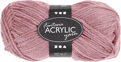 Włóczka akrylowa firmy Creativ w kolorze jasnoczerwonym, 50gr, 80m