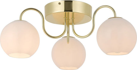 Nordlux franca-lampa sufitowa-e14-szkło opalowe mosiądz