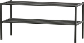 Stojak na buty z żelaza Woood - metal - czarny - 40x85x35