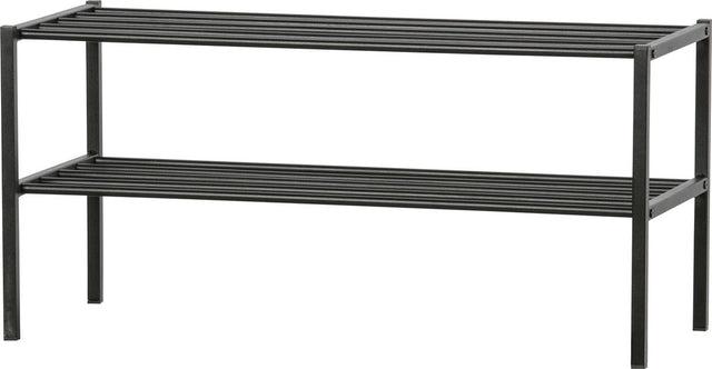 Stojak na buty z żelaza Woood - metal - czarny - 40x85x35