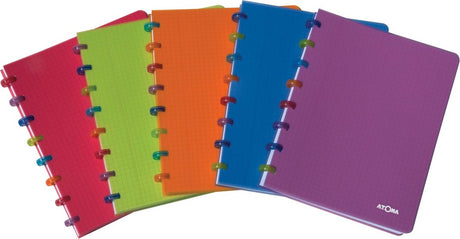 Notatnik Atoma tutti frutti, ft A4, 144 strony, kwadrat 5 mm, różne kolory, 10 sztuk