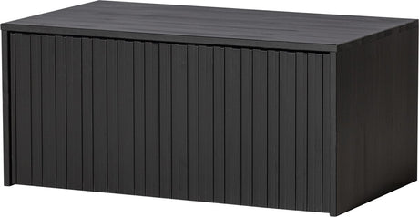 Woood nowa ławka skrzyniowa z grawerem - sosna - czarna - 40x88x50