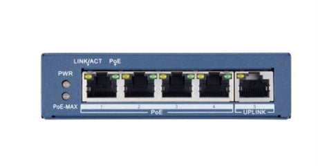 Hikvision ds-3e0505p-e pro series 4-portowy niezarządzalny przełącznik poe+ z 1x rj45