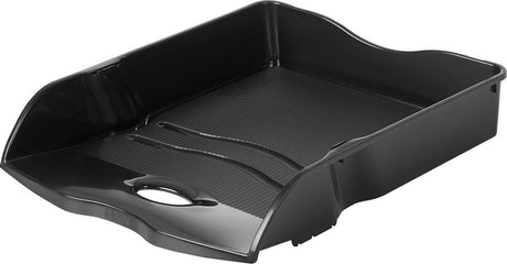 Taca na listy Han - pętla - 259 x 351 x 63 mm - czarna - można układać w stosy i gniazda - w 100% z recyklingu - ha-10298-913