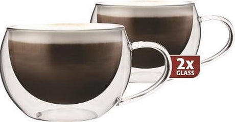 Szklanki do capuccino Maxxo - dwuścienne - 2 sztuki