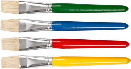 Firma Creativ https: www.cchobby.nl pędzle-dla-dzieci-l-19-cm-b-20-mm-płaskie-4-sztuka-1-pudełko