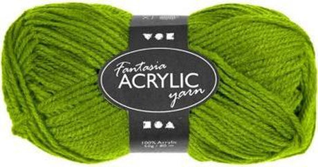 Włóczka akrylowa firmy Creativ w kolorze jasnozielonym, 50gr, 80m
