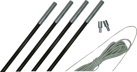 Zestaw słupków z włókna szklanego Eurotrail - 11 mm - 550 cm