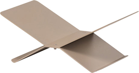 Leżący stojak na książki Woood Brook - metal - piasek - 12x29x17