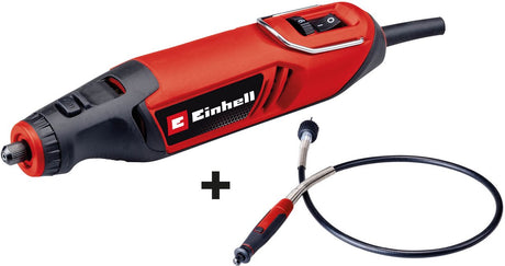 Szlifierka i grawerka Einhell tc-mt 150 e - 150w - elektroniczny regulator prędkości: 10000-35000 obr/min - wałek elastyczny - w zestawie. 117 akcesoriów w walizce do przechowywania