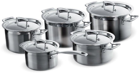 Le creuset magnetik pannenset - kookpannen met deksel - 5-delig - rvs - inductie