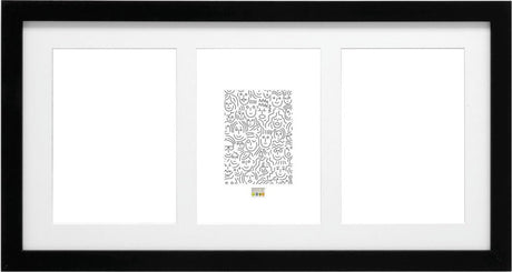 Deknudt frames fotolijst s66ka3 - zwart - 3 verticale foto's 10x15 cm