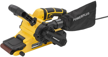Elektryczna szlifierka taśmowa Powerplus powx0461 - szlifierka 900w - taśma szlifierska 533x76mm - 380min-1 - z walizką do przechowywania - 3 szt.