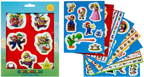 Zestaw naklejek z licencją Super Mario dla dzieci
