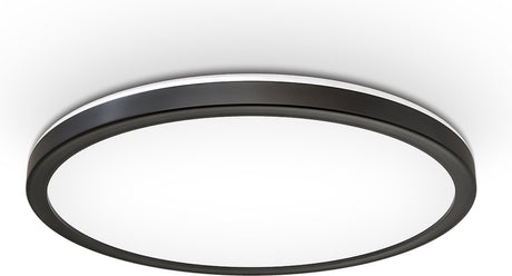 Briloner b.k.licht - lampa sufitowa - czarny panel LED - okrągła lampa sufitowa - ø29,3cm - 4000k - 2400lm - 18w