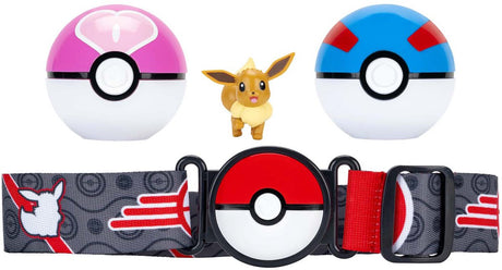 Jazwares Pokémon Clip 'n' Go z zestawem z paskiem Eevee Great Ball