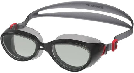 Okulary pływackie Speedo futura hydrospex - wygodne okulary do nurkowania dla dorosłych - przeciwmgielna ochrona UV - rekreacyjne okulary do pływania z regulowanym paskiem - czarno-szare