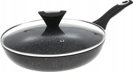 Brunbeste keramische hapjespan 18 cm met deksel – gezond en gemakkelijk koken zonder aanbakken!