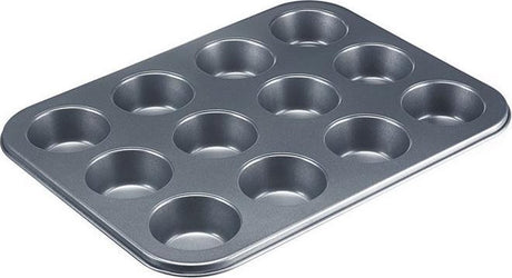 Forma do pieczenia Westmark na 12 muffinów, powłoka nieprzywierająca, stal walcowana na zimno, tył meister, antracyt, 32902270