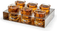 Leopold vienna - shotglaasjes met houder - set van 6 borrelglaasjes