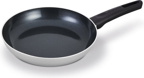 Patelnia Brabantia indu+ - ø 24cm - w 100% wolna od pfas - ceramiczna powłoka nieprzywierająca - patelnia indukcyjna - można myć w zmywarce - szara