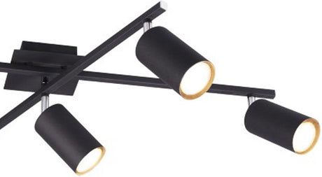 Trio Marley – lampa sufitowa – czarny mat – wył. 5x gu10 3w