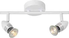 Lucide caro-led - reflektor sufitowy (lampa sufitowa) - led - gu10 - 2x5w 2700k - biały