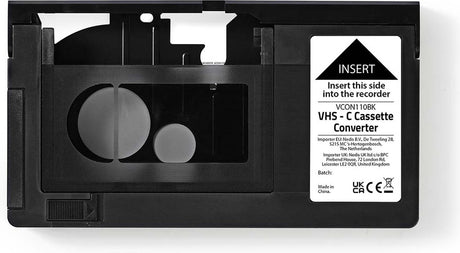Konwerter Nedis VHS-C na VHS - plug and play - zasilany bateryjnie - czarny