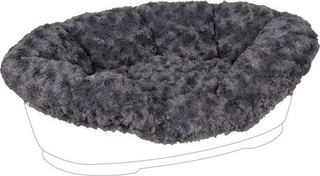 Poduszka dla psa Flamingo Tuck przytulanka szara xxl – 110x74x30 cm – elastyczny pluszowy pokrowiec – idealny do legowiska Tuck –