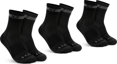 Gripgrab - merynosy o regularnym kroju 3 pary skarpetek rowerowych 3 pary skarpetek rowerowych - czarne - unisex - rozmiar l (44-47)