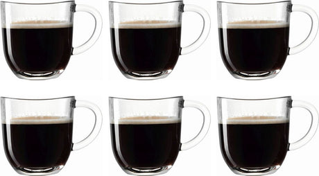Leonardo napoli koffie-theeglas 280ml - set 6