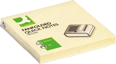 Notatki Q-connect Z-quick, ft 76 x 76 mm, 100 arkuszy, opakowanie 12 szt., żółte