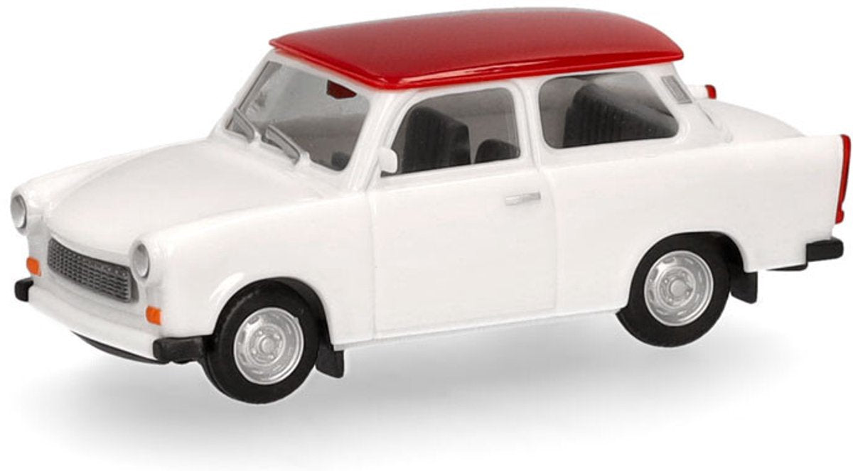 Limuzyna Herpa trabant 601, biała (dach czerwony)