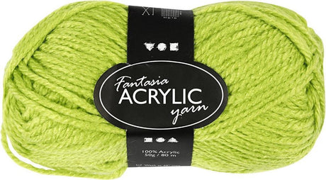 Włóczka akrylowa firmy Creativ w kolorze jasnozielonym, 50gr, 80m